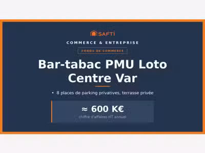 Vente bar tabac PMU loto bordure N7 Var
