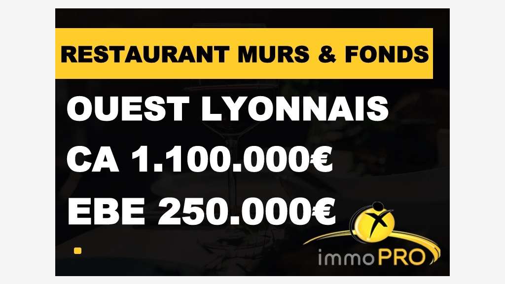 A vendre restaurant murs et fonds Ouest Lyonnais