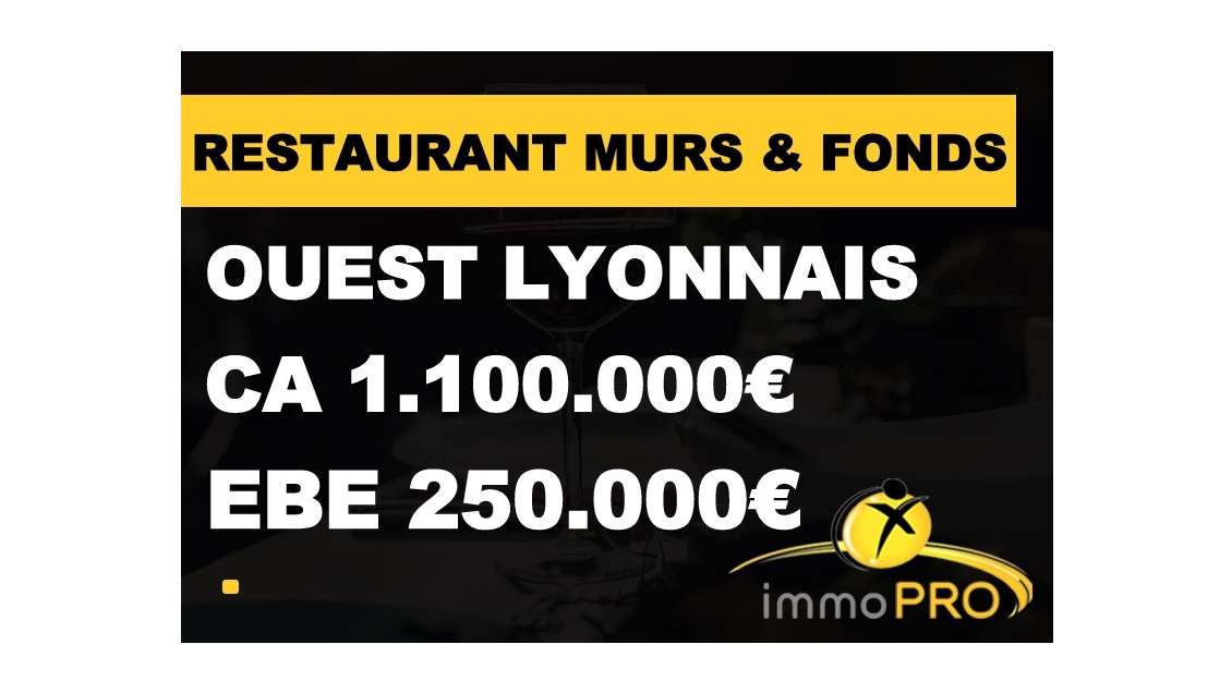 A vendre restaurant murs et fonds Ouest Lyonnais