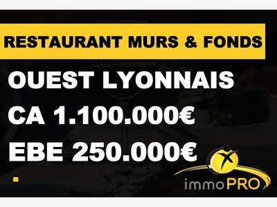 A vendre restaurant murs et fonds Ouest Lyonnais