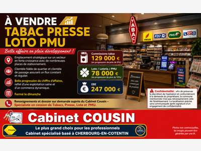 Vente Tabac Presse Loto Jeux en développement 50