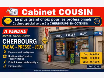Vente tabac presse jeux loto à Cherbourg