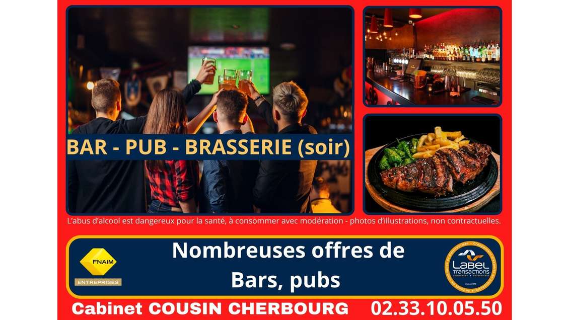 Vente bar pub brasserie Rue Foch à Cherbourg