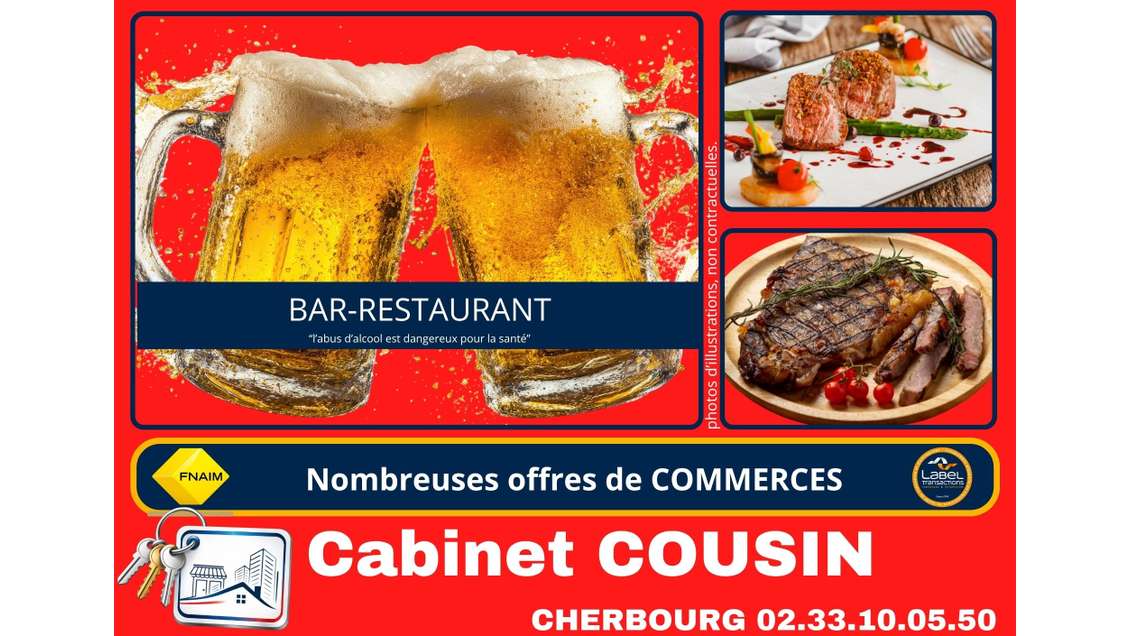 Vente bar restaurant belle terrasse sur Coutances