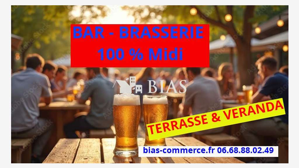 Vente brasserie 100 % midi terrasse & véranda Eure