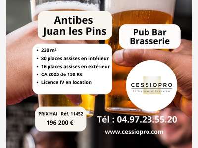 AV pub-bar-brasserie 230m² Antibes-Juan les Pins