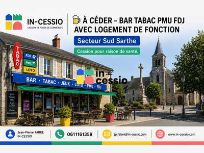 Bar Tabac PMU FDJ – Affaire In Bonis – Sud Sarthe