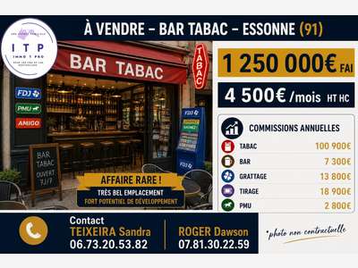 Magnifique bar tabac FDJ PMU axe très passant 91