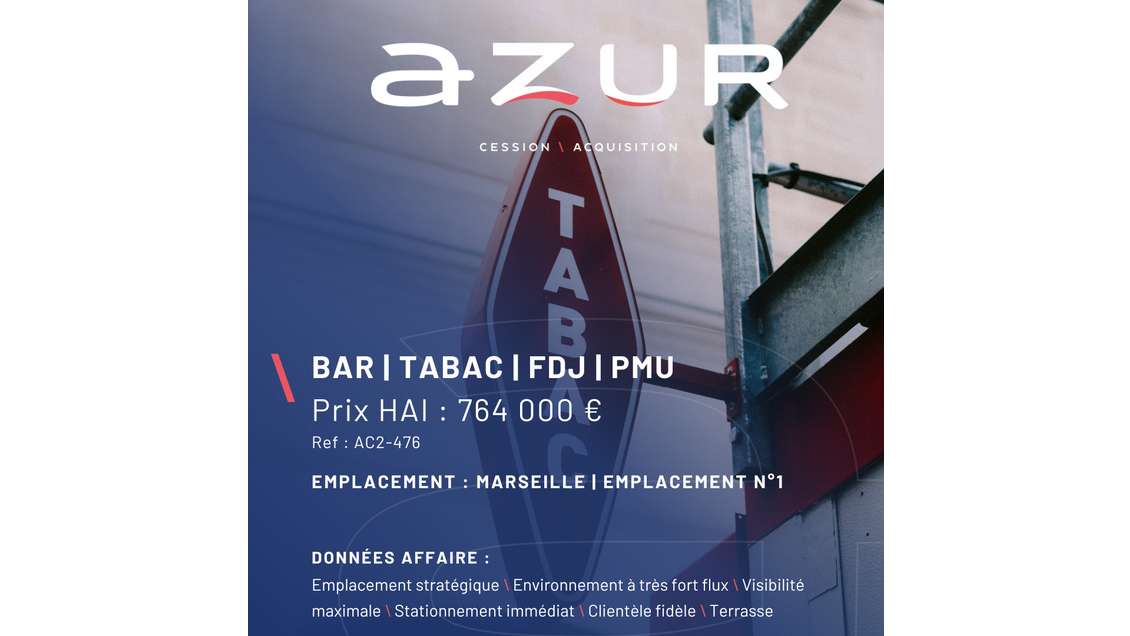 VENTE Bar Tabac FDJ PMU Emplacement n°1