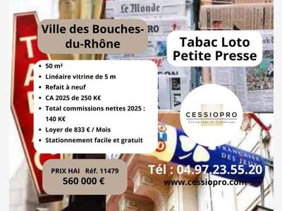 AV tabac loto avec rayon petite presse - Ouest 13
