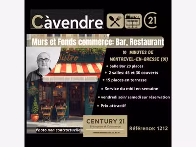 Vente bar brasserie à Montrevel en Bresse