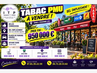 AV magnifique tabac presse PMU ville recherchée 91