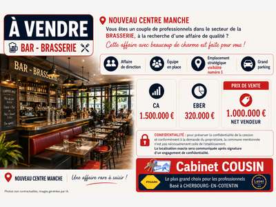 Vente bar brasserie pizzeria en centre Manche