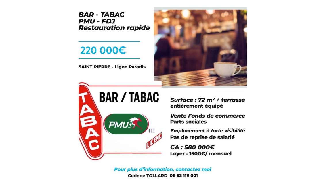 Bar tabac à Saint-Pierre