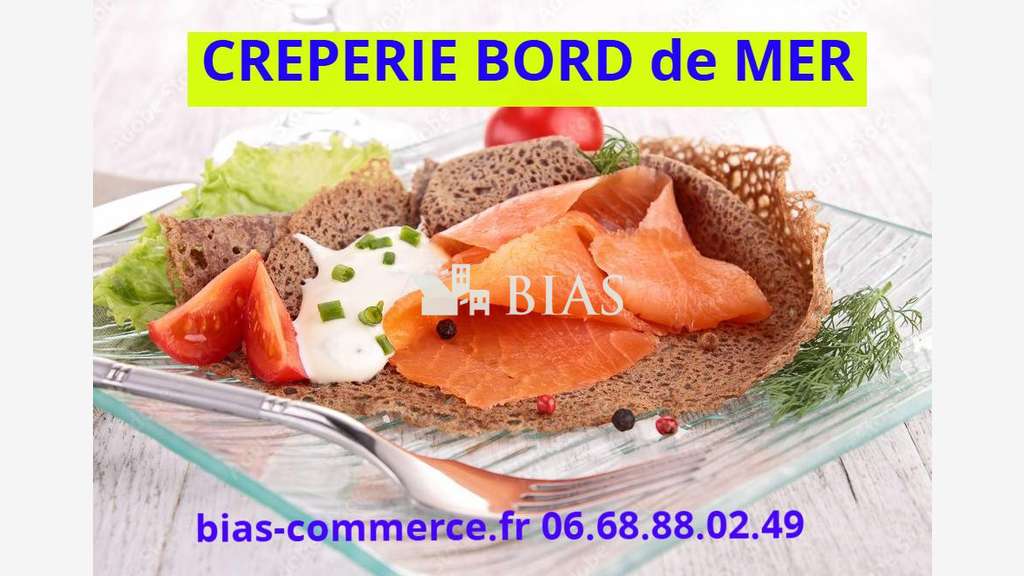 Vente crêperie station bord de mer côte Normande