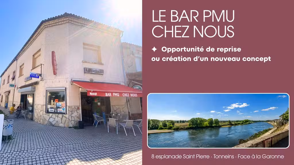 Vente bar tabac PMU FDJ empl n°1 à Tonneins centre