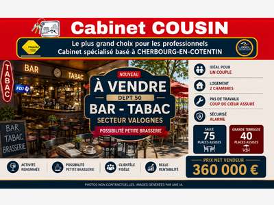 Vente bar tabac jeux brasserie secteur Valognes
