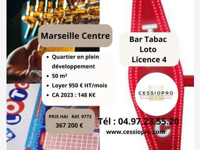 Vente bar tabac lic 4 loto bimbeloteries Marseille