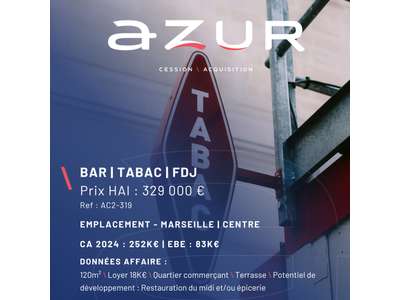 Vente Bar - Brasserie - Tabac à Marseille