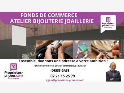 Vente atelier bijouterie joaillerie à Villeurbanne
