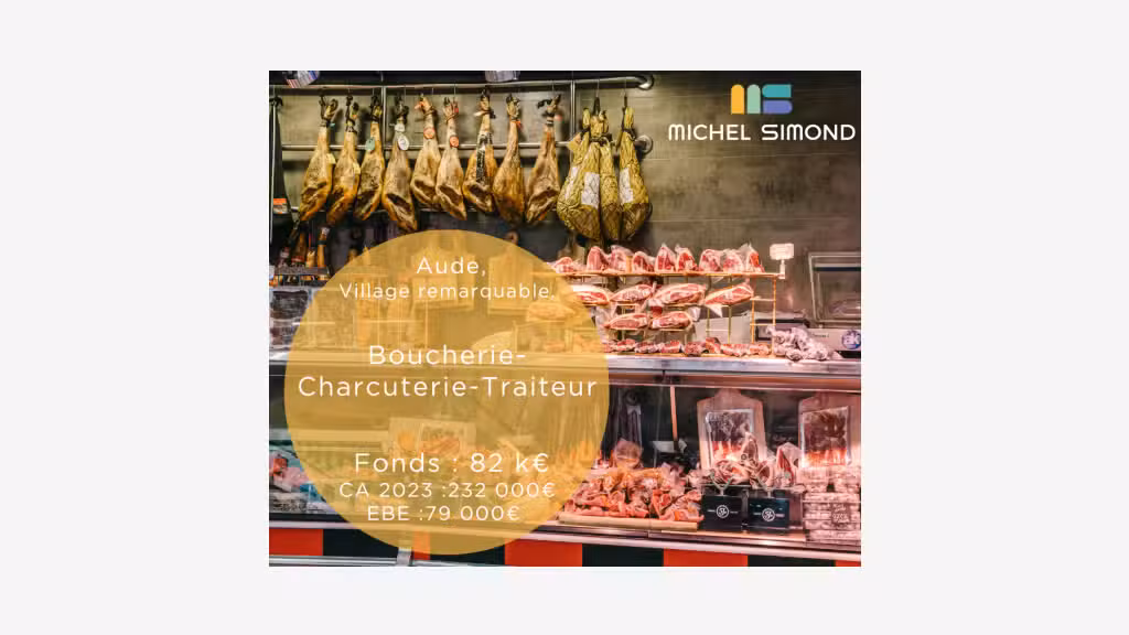 Vente boucherie traiteur empl premium village Aude