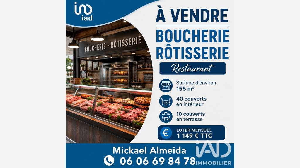 Vente boucherie charcuterie restaurant à Chaville