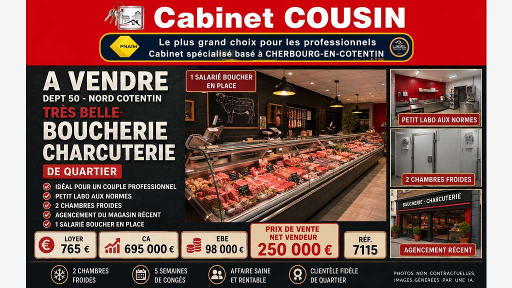 Vente boucherie charcuterie en Nord Cotentin
