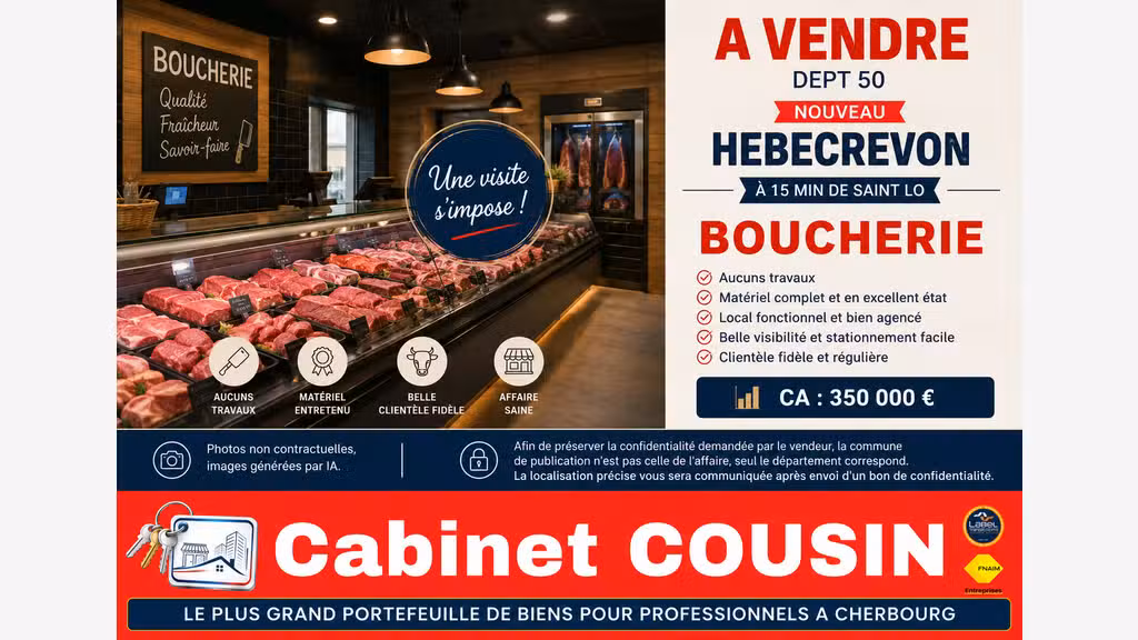 Vente boucherie à Hebecrevon à 15 min de St Lo