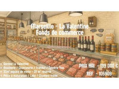 Vente Boucherie - Charcuterie à Marseille 11e