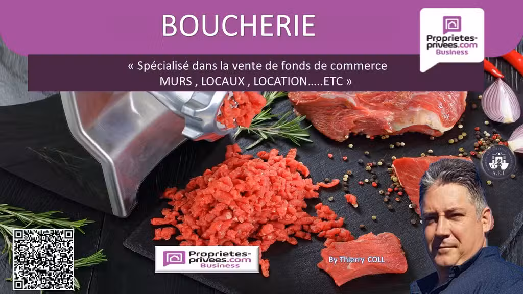 A vendre boucherie épicerie rénovée à Saint Priest