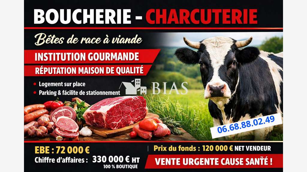 A vendre boucherie d’exception en Seine Maritime