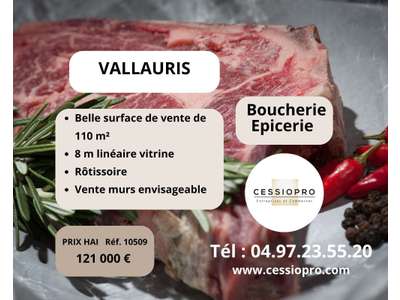 Vente Boucherie - Charcuterie à Vallauris