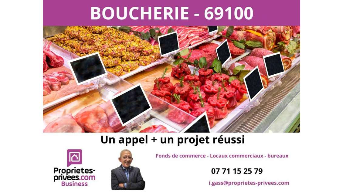 Vente boucherie avec logement à Villeurbanne