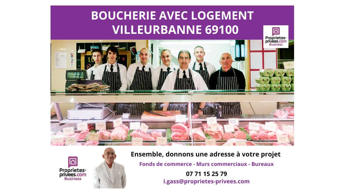 Vente boucherie axe très fréquenté Villeurbanne