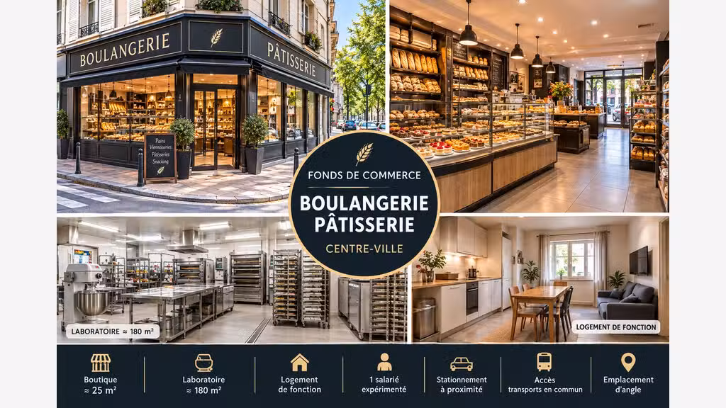 Vente boulangerie-pâtisserie au centre d'Angers