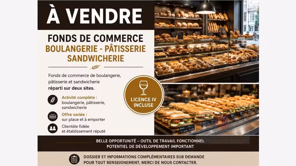 A vendre boulangerie pâtisserie Brive la Gaillarde