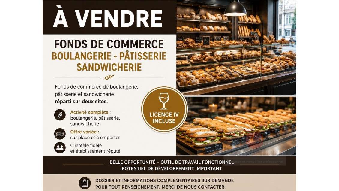 A vendre boulangerie pâtisserie Brive la Gaillarde