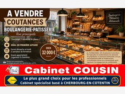 Vente boulangerie pât à Coutances rue principale