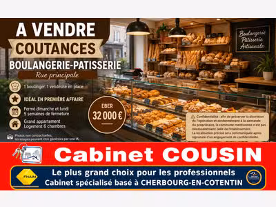 Vente boulangerie pât à Coutances rue principale