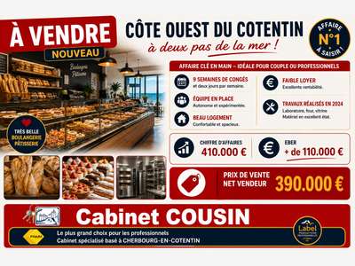 Vente boulangerie pâtisserie Ouest du Cotentin