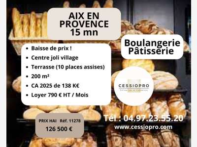 Vente boulangerie pâtisserie fine à Lambesc
