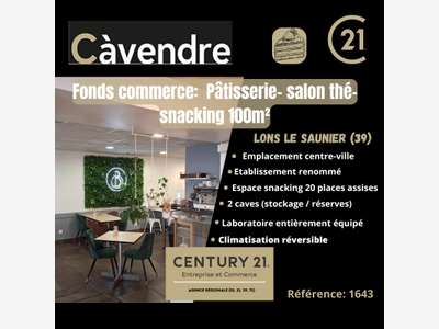 Vente pâtisserie salon thé snack à Lons le Saunier