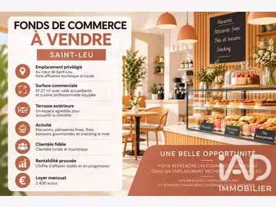 Vente boulangerie patisserie à Saint-Leu