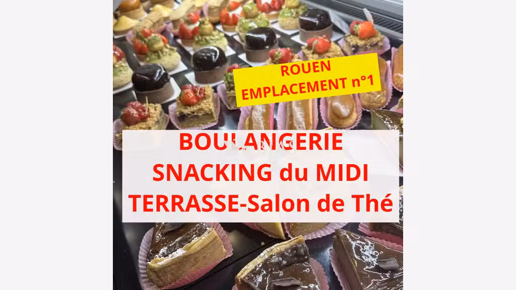Vente boulangerie viennoiserie snacking dept 76