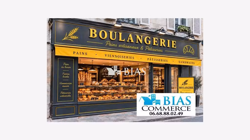 Vente boulangerie-pâtisserie en centre-ville du 76