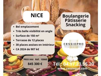 Vente Boulangerie - Pâtisserie à Nice