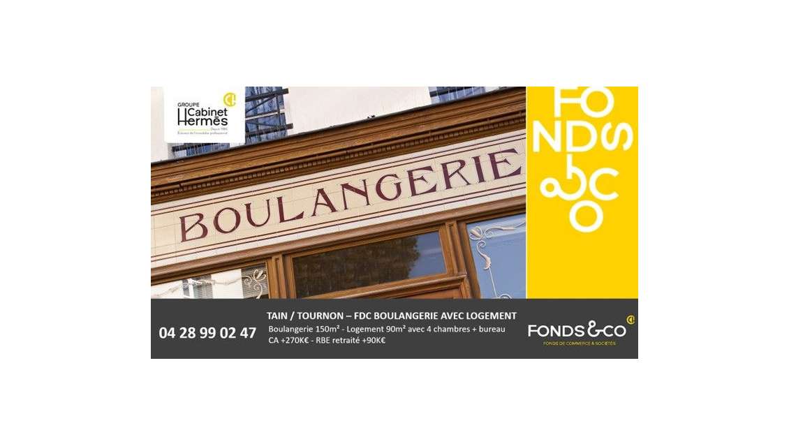 AV FDC boulangerie + logement zone Tain Tournon