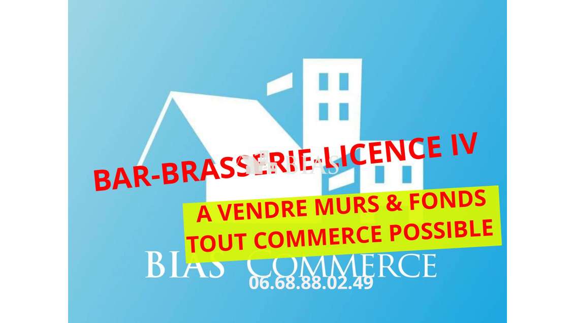 Vente murs et fonds brasserie bar licence IV - 76