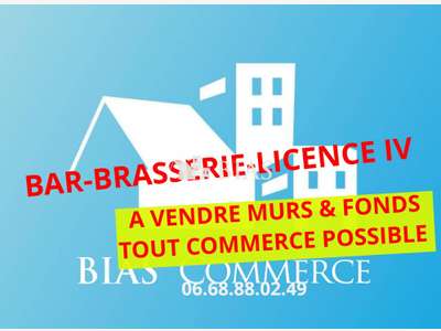 Vente murs et fonds brasserie bar licence IV - 76