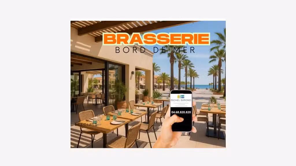 Vente brasserie en station balnéaire dynamique 66
